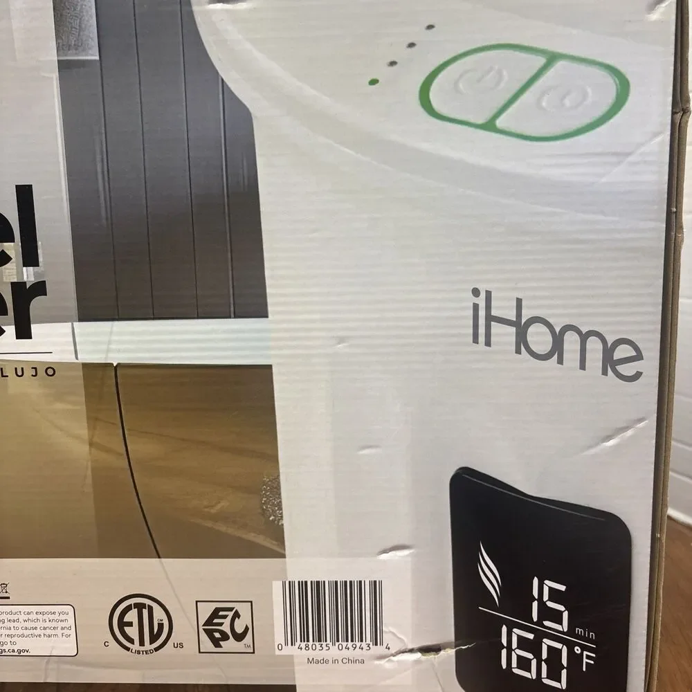 iHome 20L Luxury Towel Warmer Bucket LED Timer Fragrance Holder White